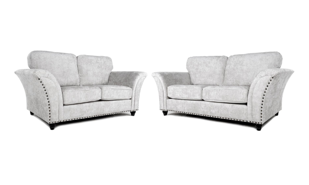 Cambridge 3+2 Sofa Set Fullback Alaska Silver