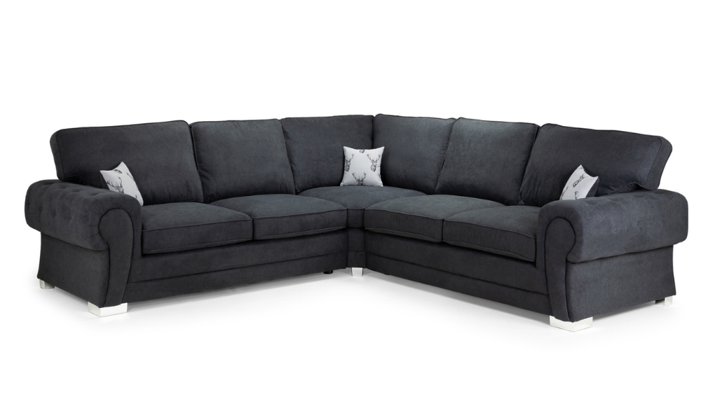 Verona Fullback Sofabed Black Large Corner