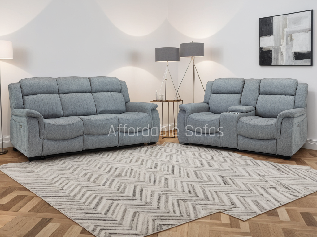 Linden Fabric 2+3 Sofa Recliner Set