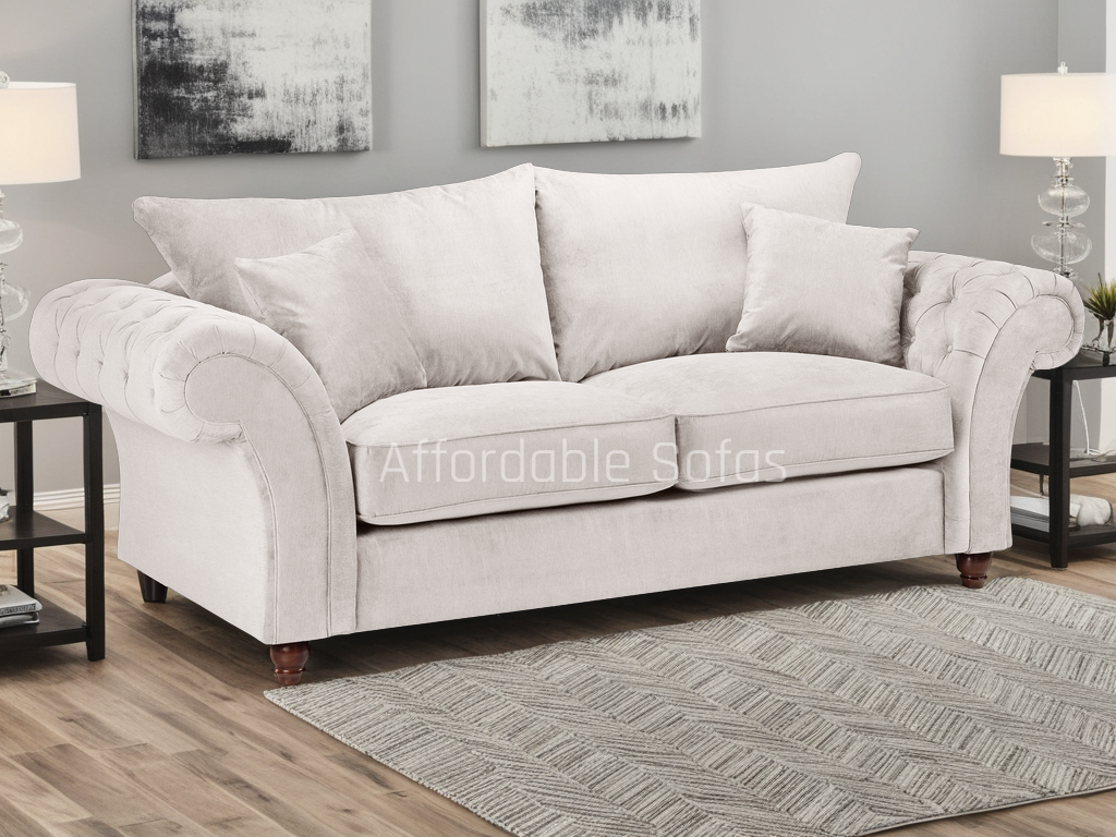 Windsor Fullback Sofa Stone 3 Seater