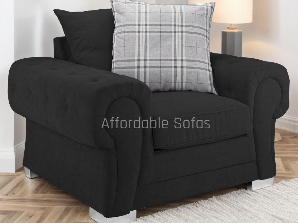 Verona Fullback Sofa Black Armchair