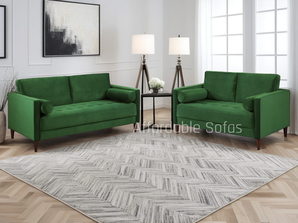 Harper Sofa Plush Green 3+2 Set