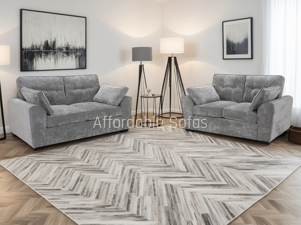 Maxwell Grey 3+2 Sofa Set