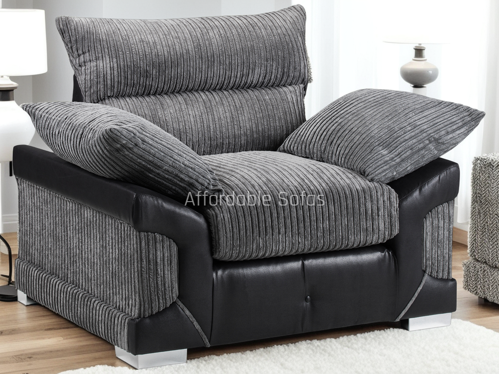 Logan Sofa Black/Grey Armchair