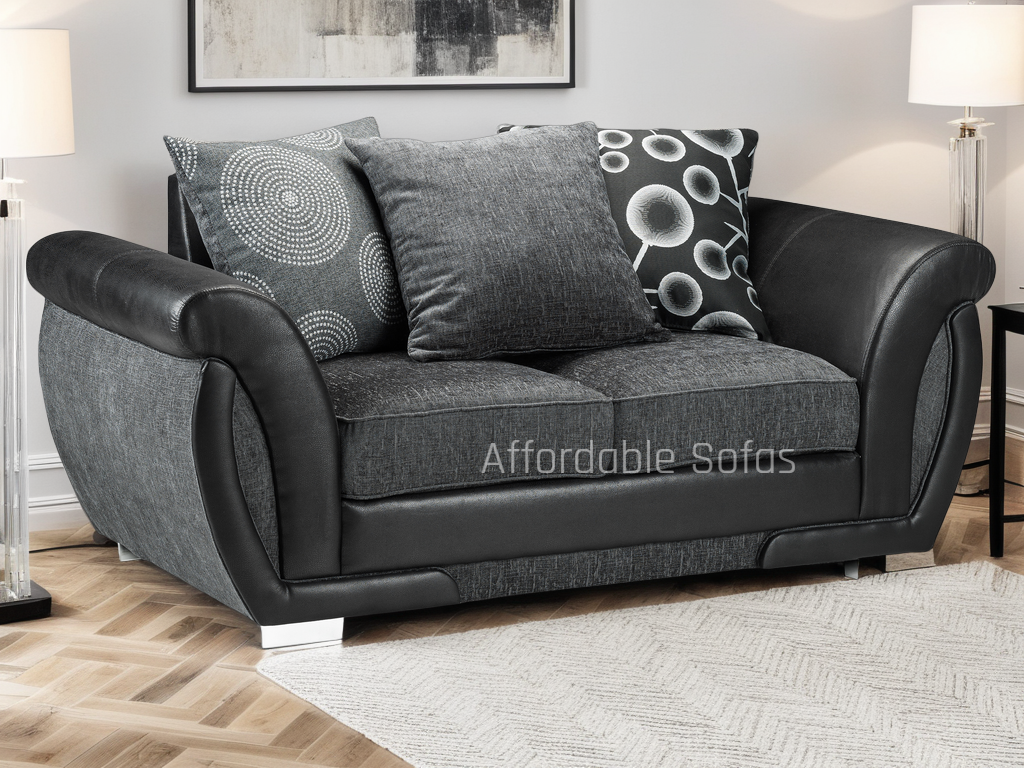 Shannon Sofa Black/Grey 2 Seater