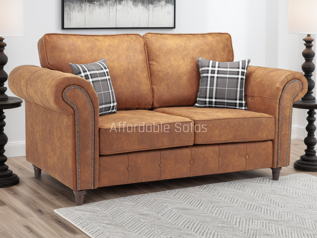 Oakland Sofa Tan 2 Seater