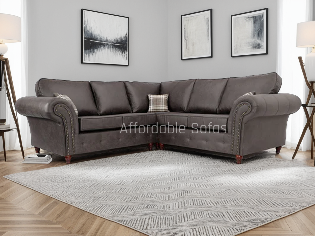 Oakland Large Corner Sofa Charcoal