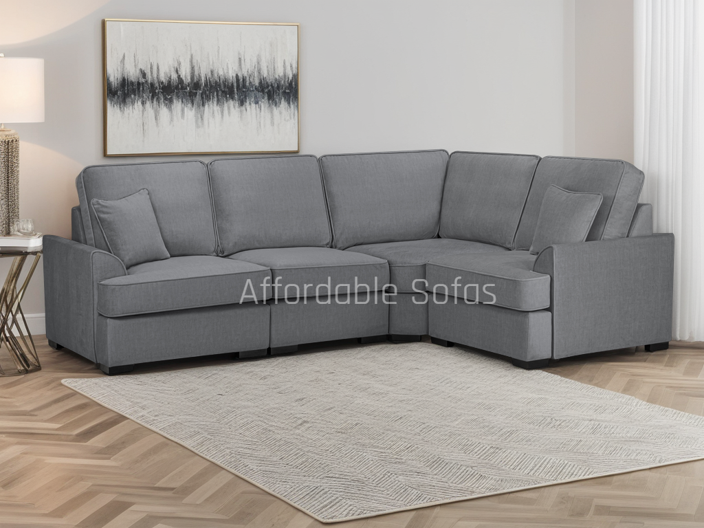 Funk universal corner sofa left or right hand Grey