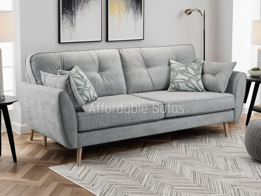 Zinc Sofa Grey 3 Seater