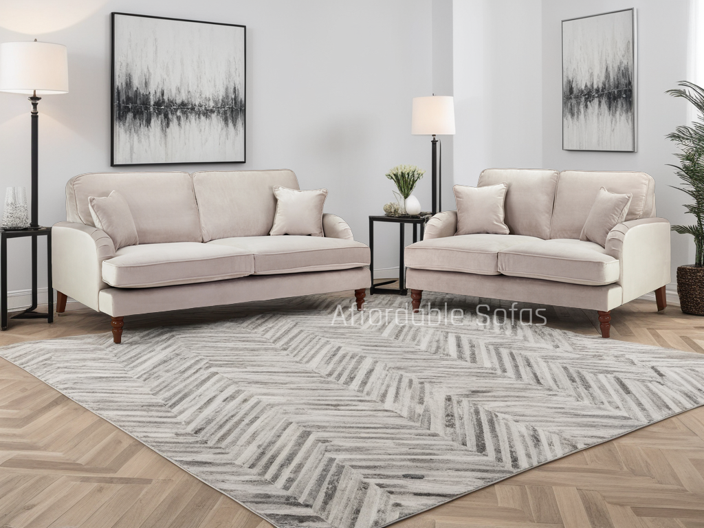 Rupert 3+2 Sofa Set in Plush Beige