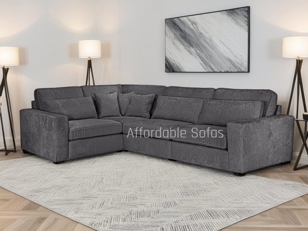 Kiana Grey Modular Sofa - Left Hand Facing Corner