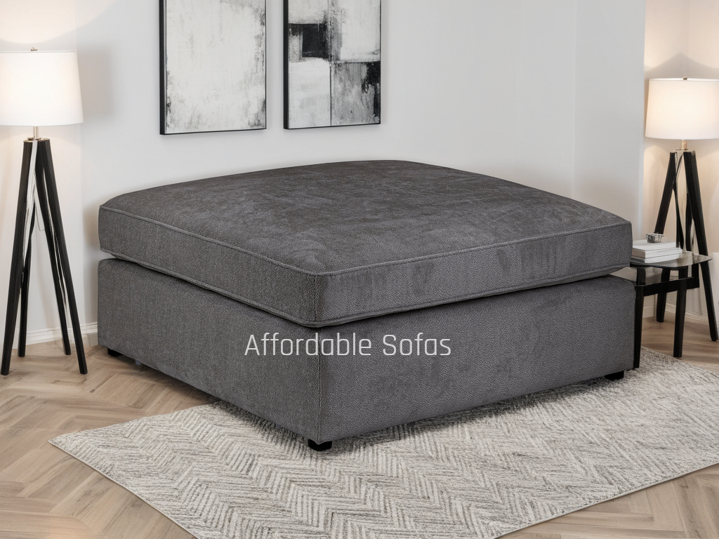 Kiana Grey Footstool