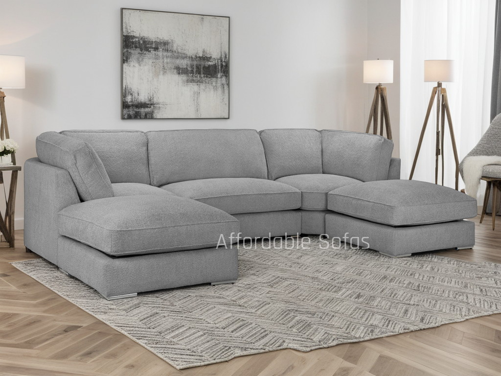 Inga Fullback Sofa Sofa Grey U Shape Corner