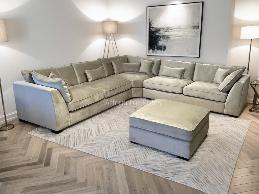 Monaco Large Corner sofa including footstool