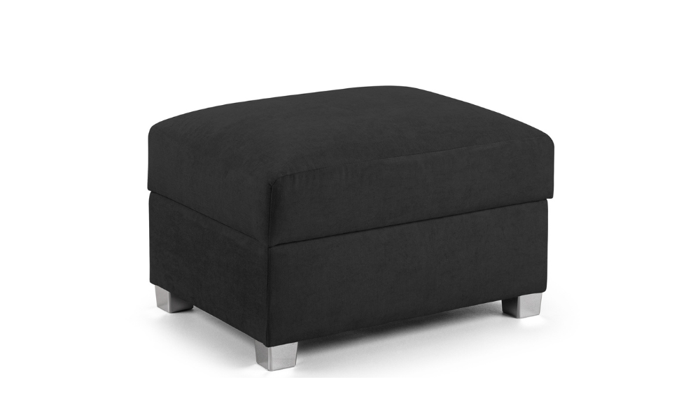 Verona Scatterback Sofa Black Footstool