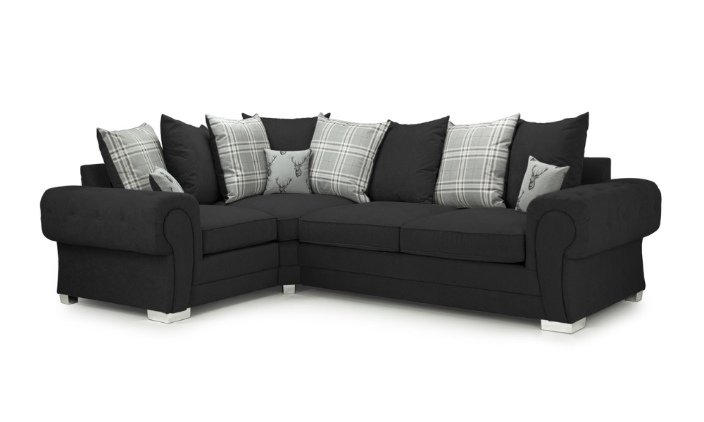 Verona Scatterback Corner Sofabed Black