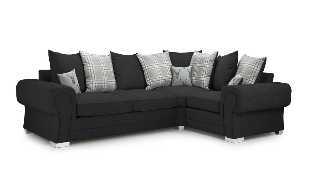 Verona Scatterback Corner Sofabed Black