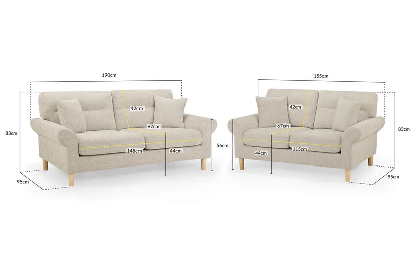 Florence Sofa Beige 3+2 Set