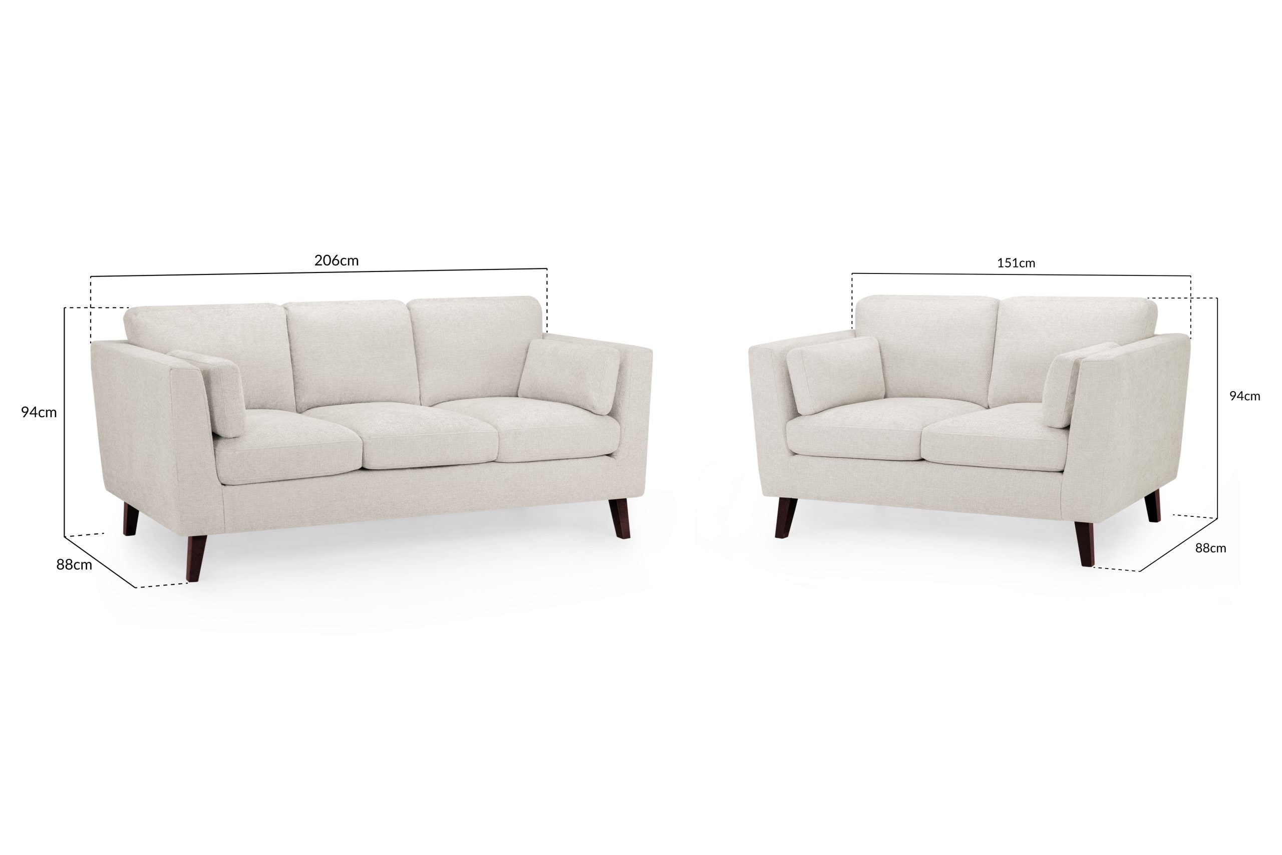 Aida 3+2 Sofa Set Beige