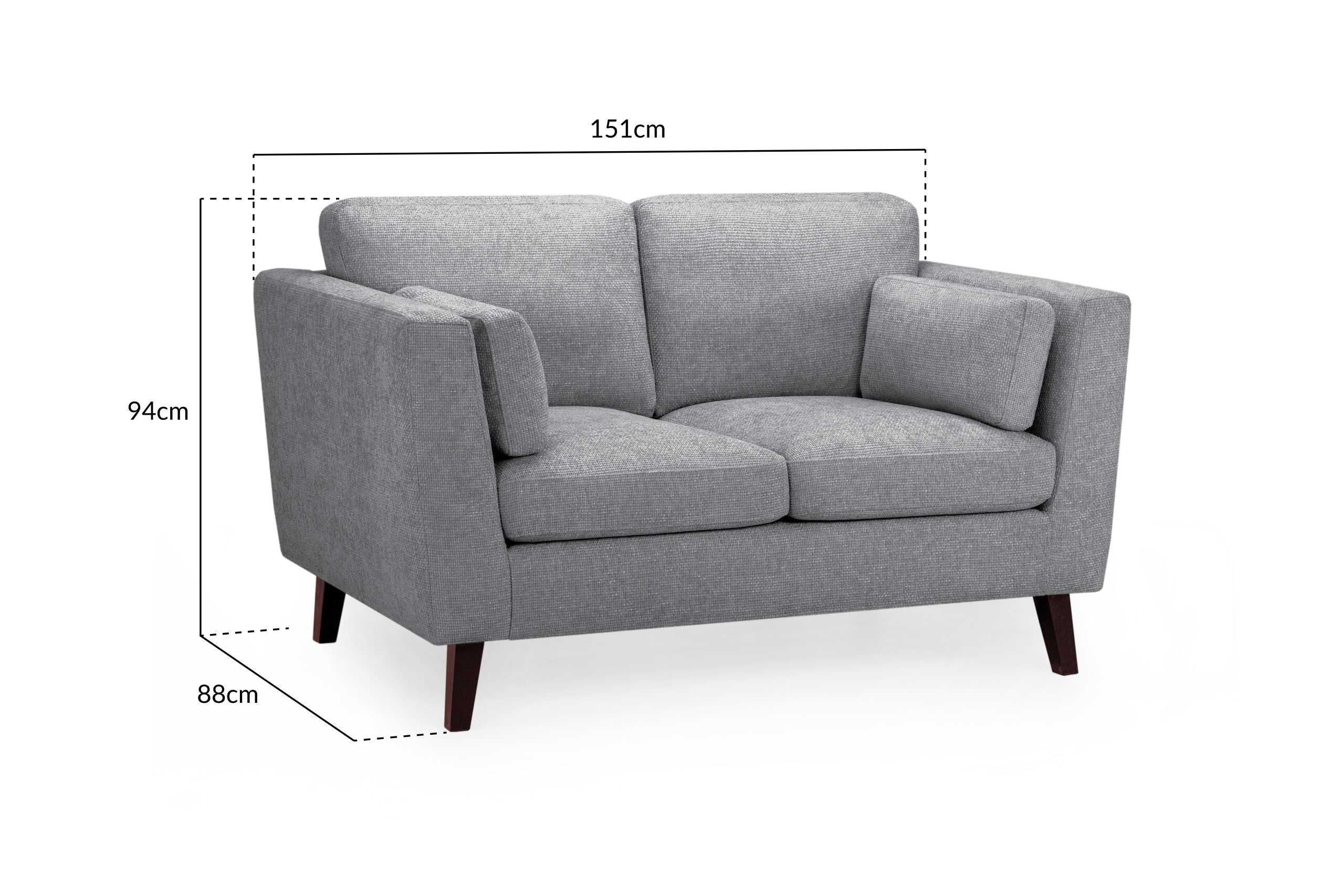 Aida 2 Seater Sofa Grey