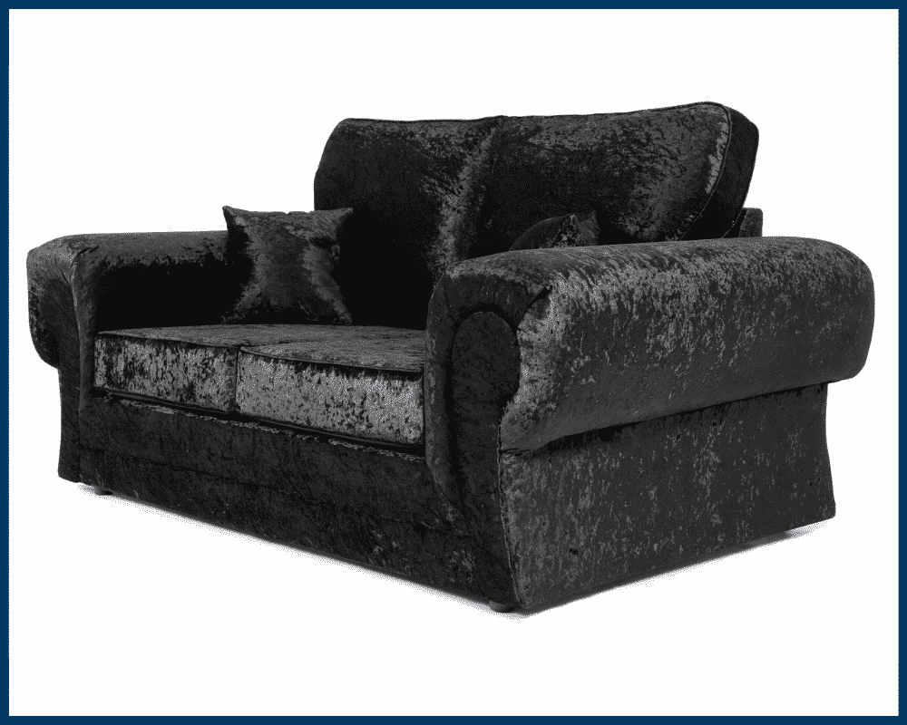 Tangent 3 + 2 Seater Sofa Black Shimmer Velvet