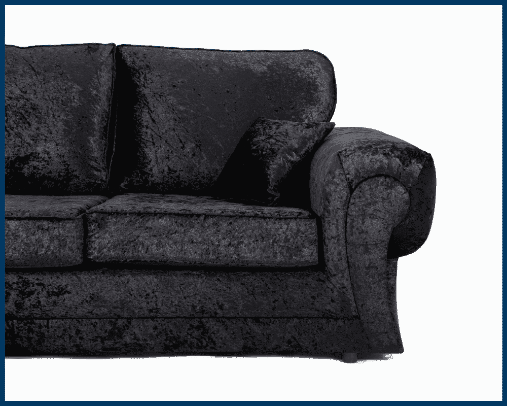 Tangent 3 + 2 Seater Sofa Black Shimmer Velvet