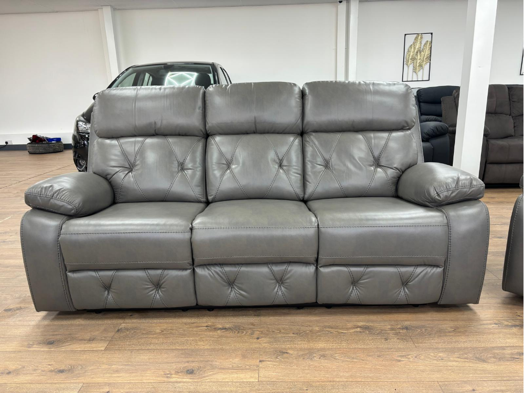 Cody Black Leather 3+2 Set Manual Recliner