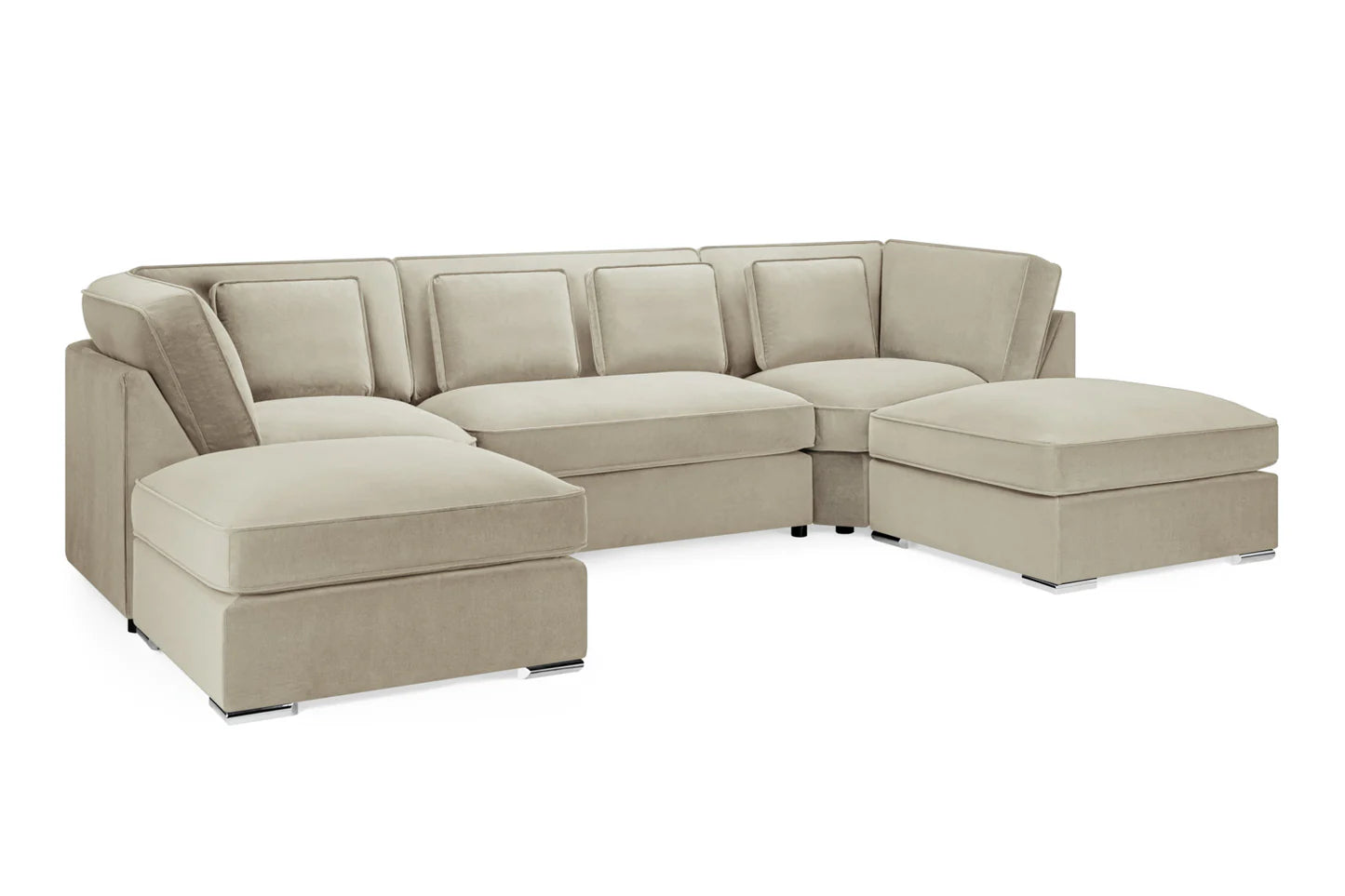 Beatrix U Shape Corner Sofa Beige