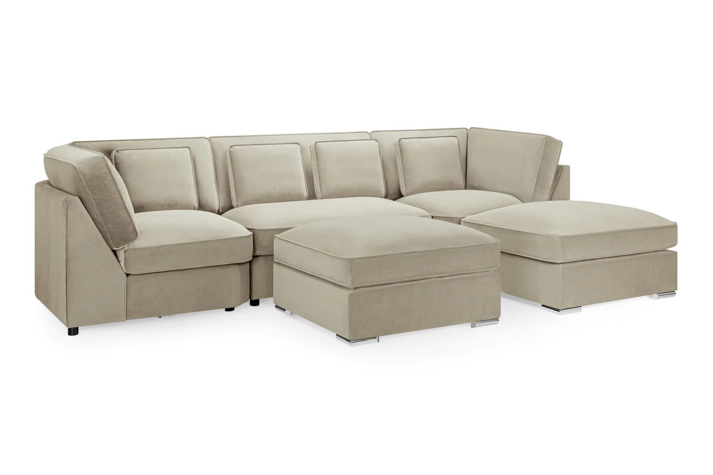 Beatrix U Shape Corner Sofa Beige