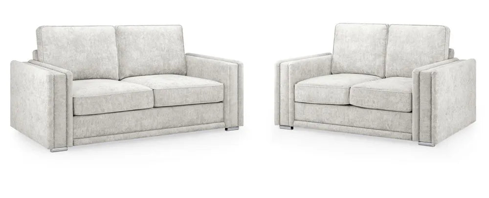 Bentley 3+2 sofa set fullback Silver