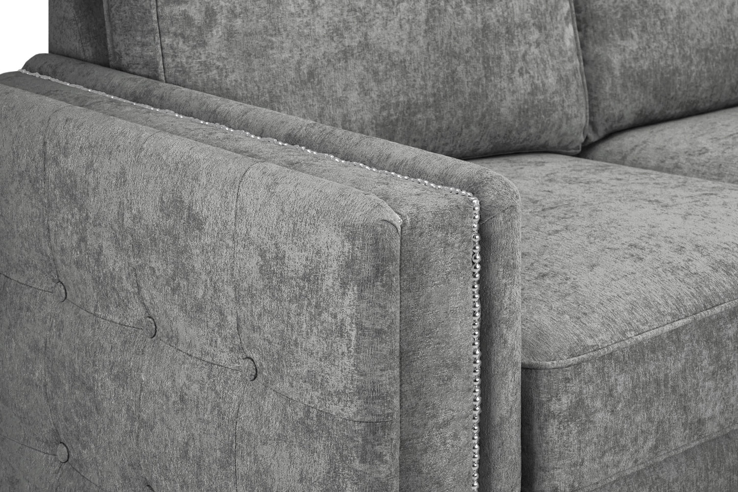 Bentley LARGE CORNER SOFA FULLBACK CHARCOAL