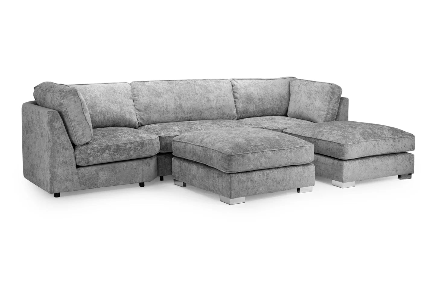 Bishop U-Shape corner Sofa fullback Platinum