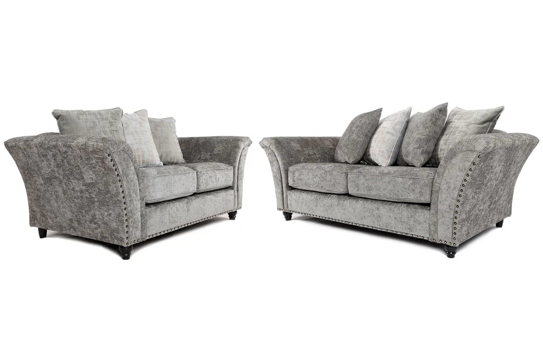 Cambridge 3+2 Sofa Set Scatterback Alaska Platinum