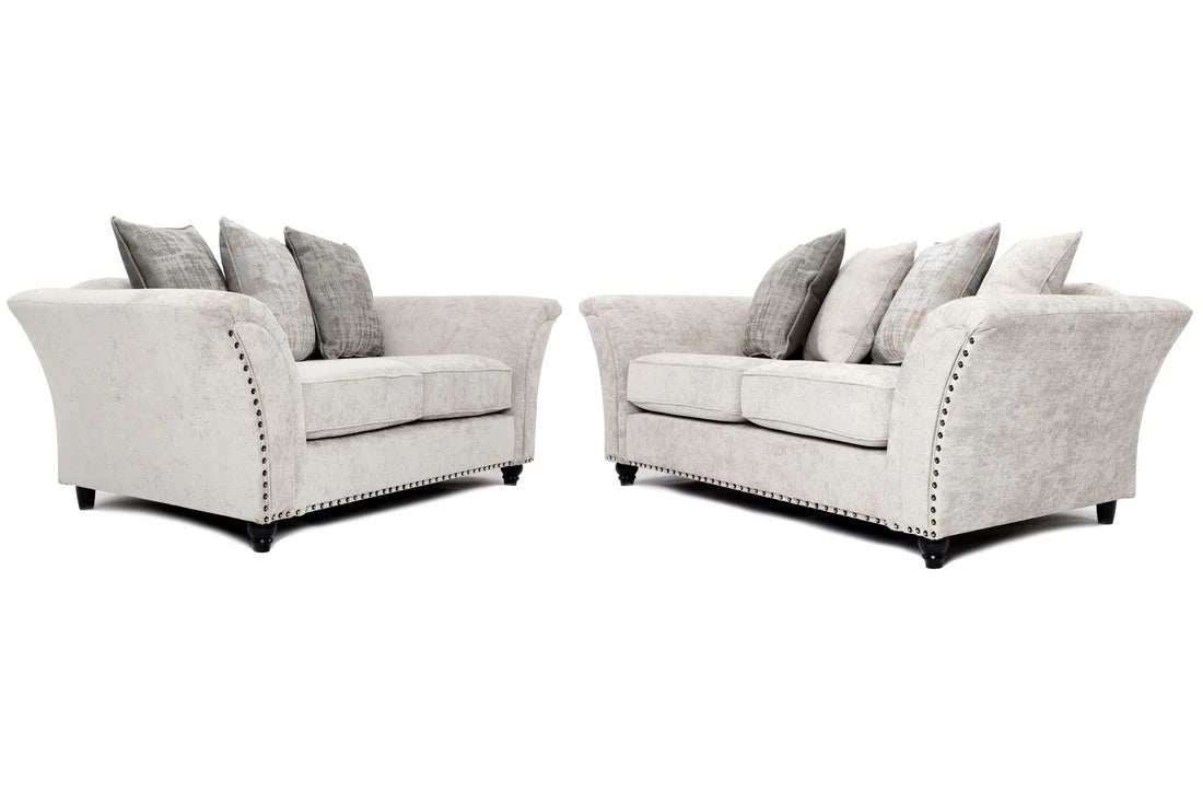 Cambridge 3+2 Sofa Set Scatterback Alaska Silver