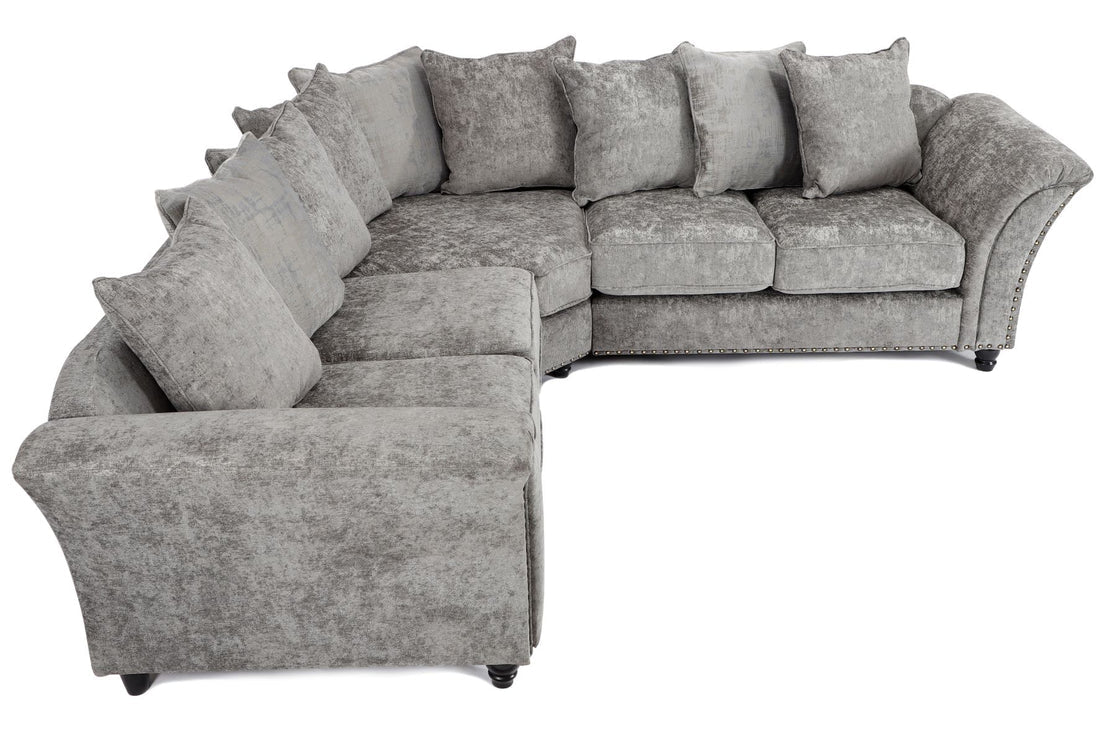 Cambridge Large Corner Sofa Scatterback Alaska Platinum