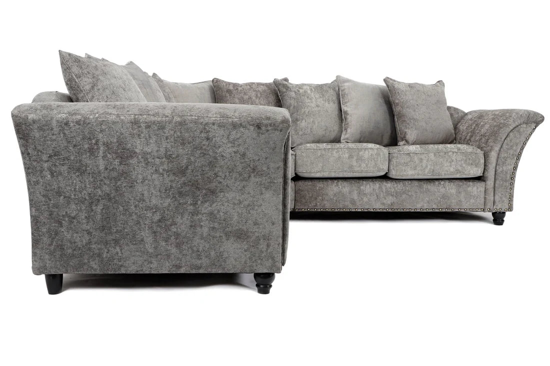 Cambridge Large Corner Sofa Scatterback Alaska Platinum