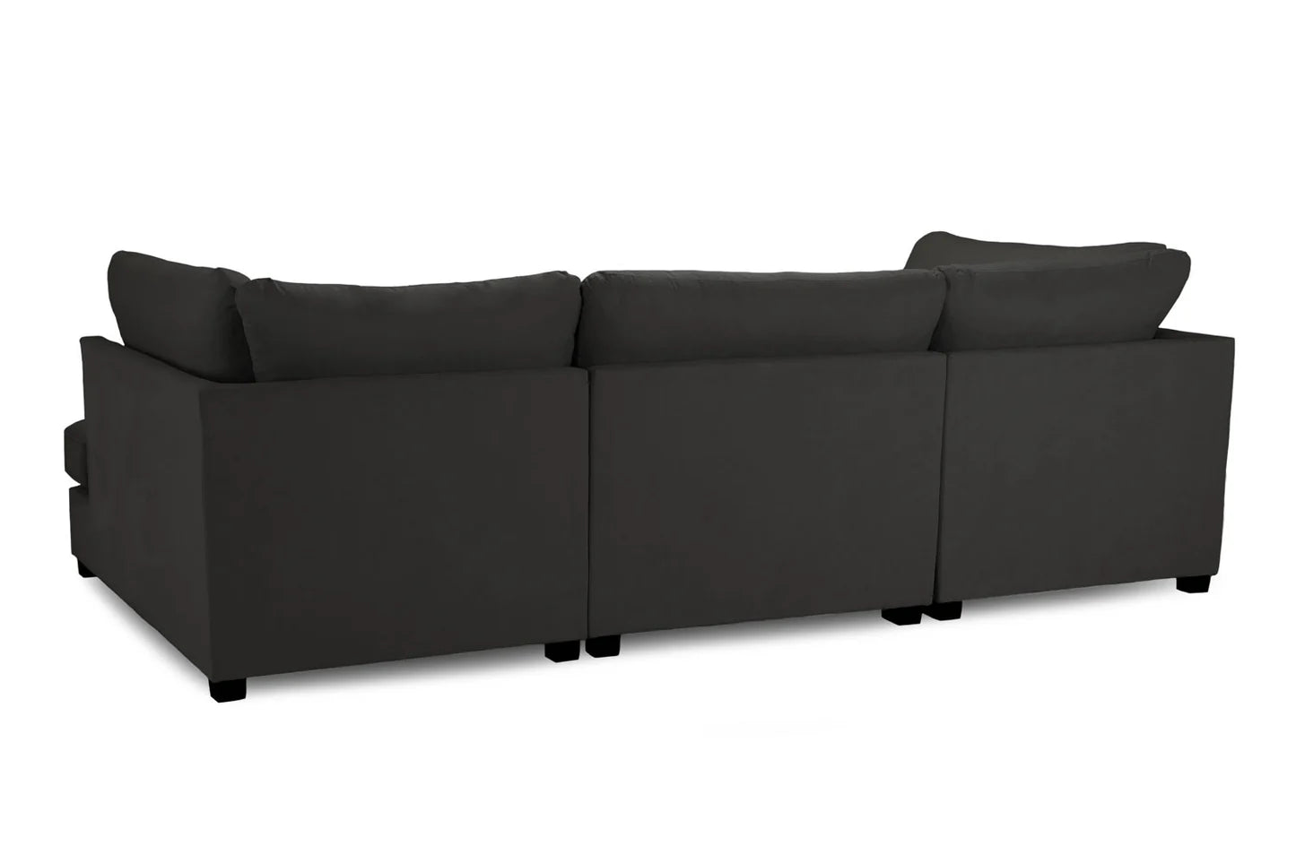 Carnaby U Shape Corner Sofa Black Fabric