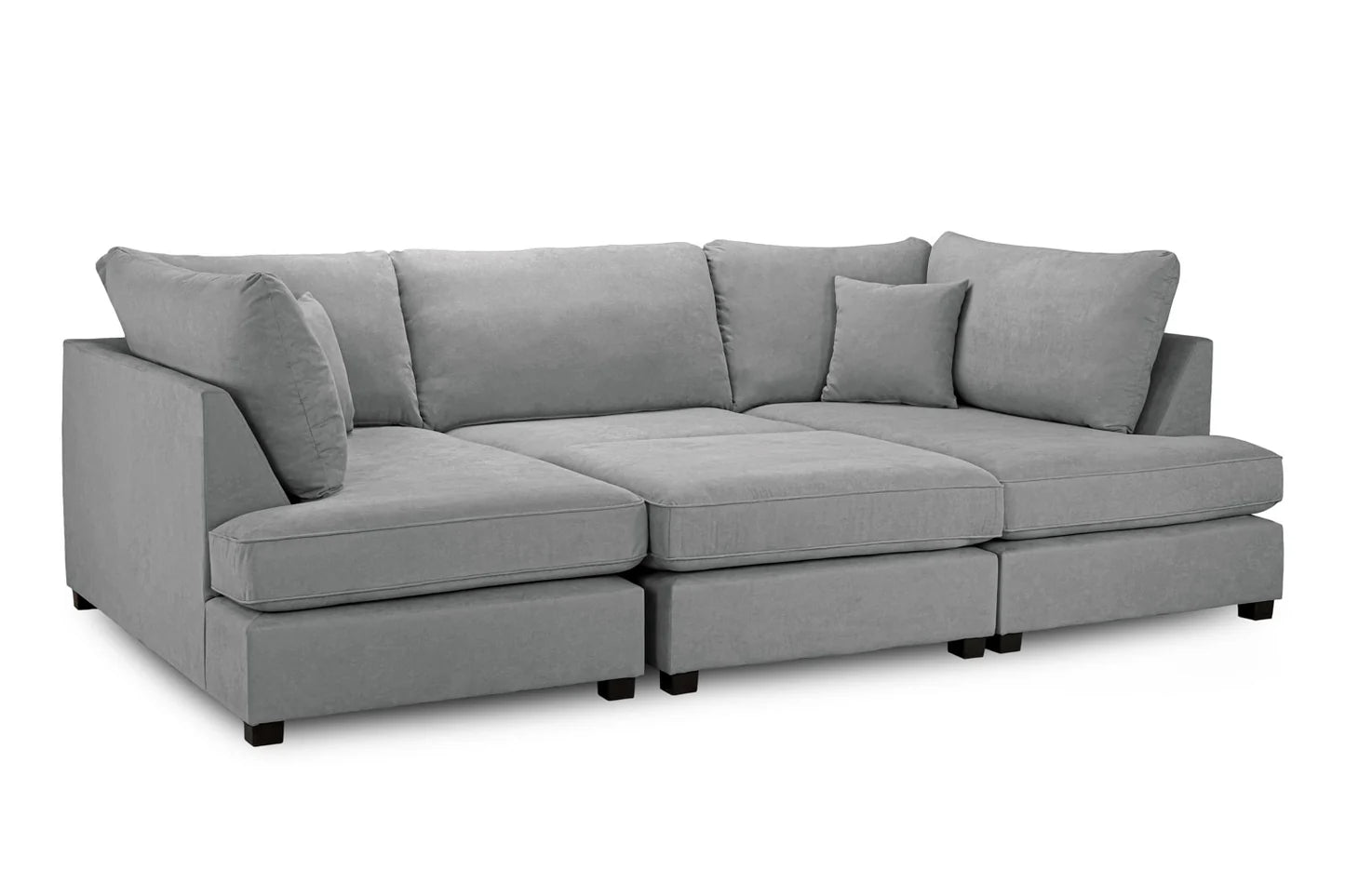 Carnaby U Shape Corner Sofa Grey Fabric