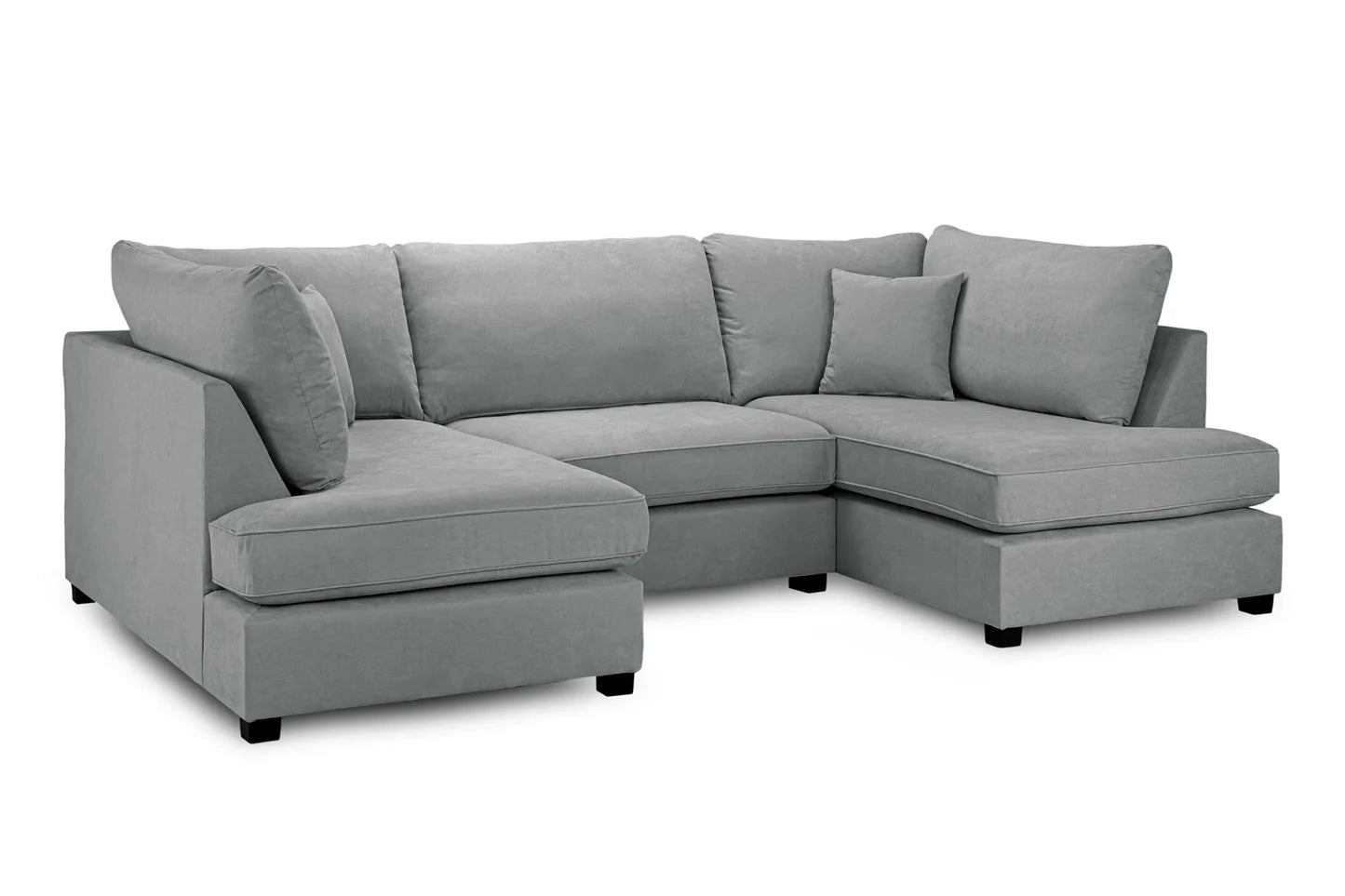 Carnaby U Shape Corner Sofa Grey Fabric