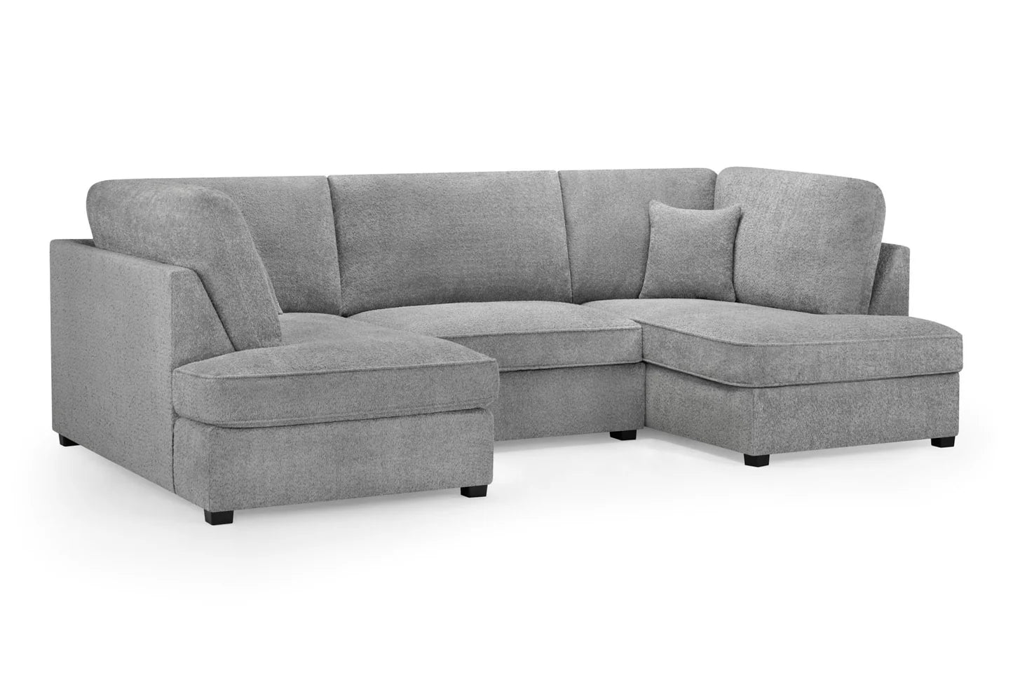 Carnaby U Shape Corner Sofa Grey Boucle