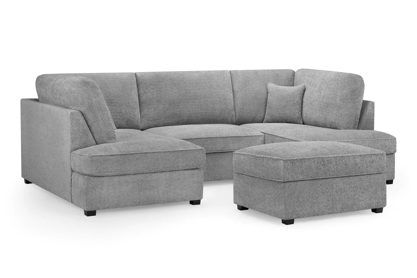 Carnaby U Shape Corner Sofa Grey Boucle