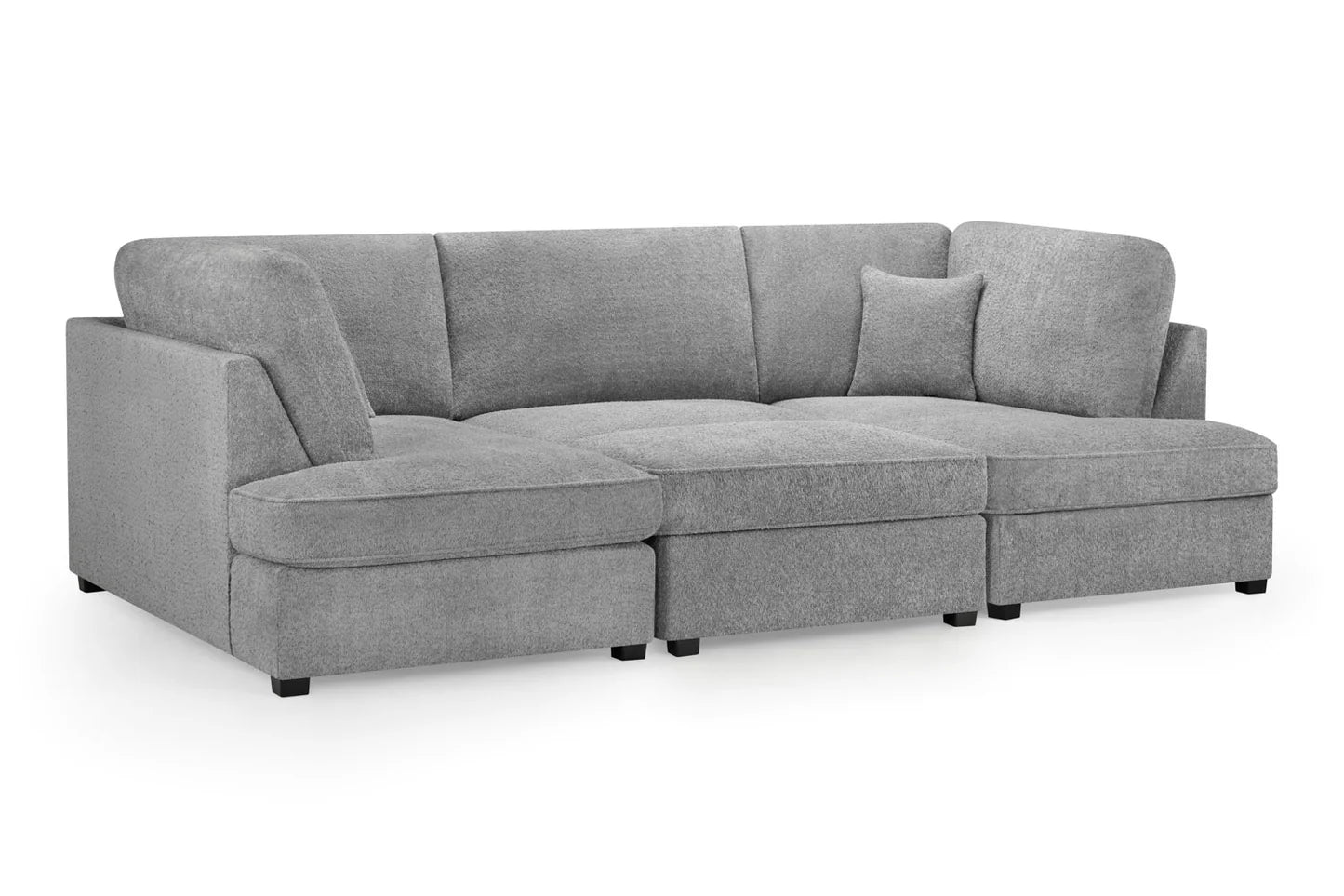 Carnaby U Shape Corner Sofa Grey Boucle