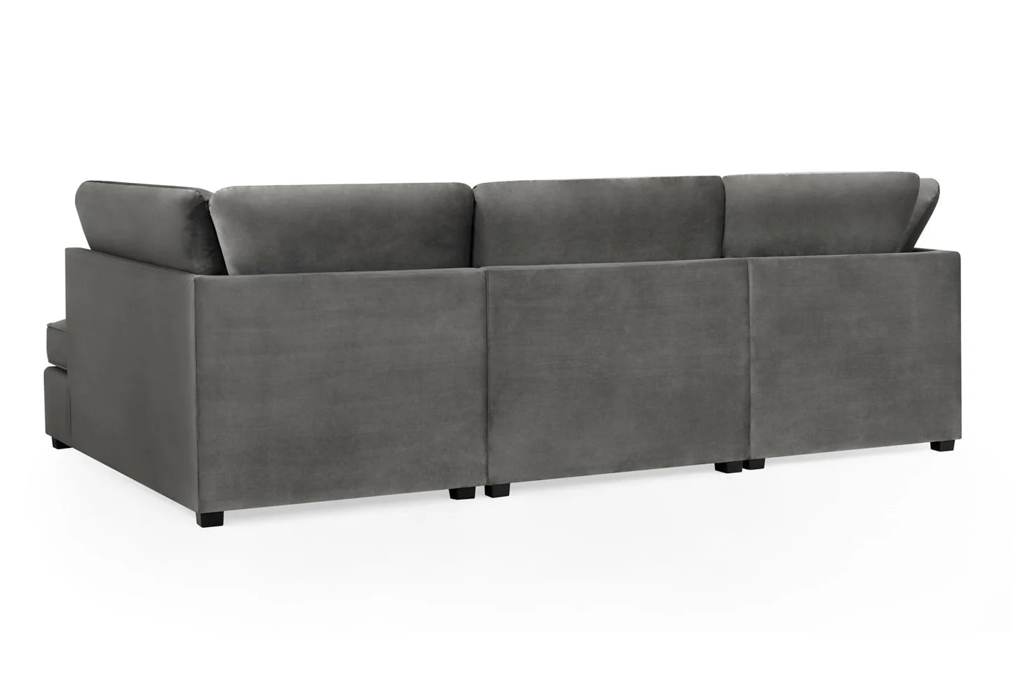 Carnaby U Shape Corner Sofa Grey Plush