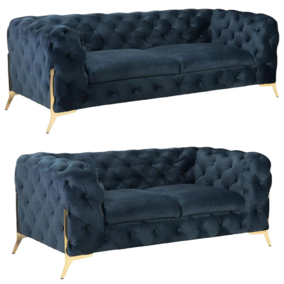 CHELSEA CHESTERFIELD DEEP OCEAN BLUE 3+2 SOFA SET