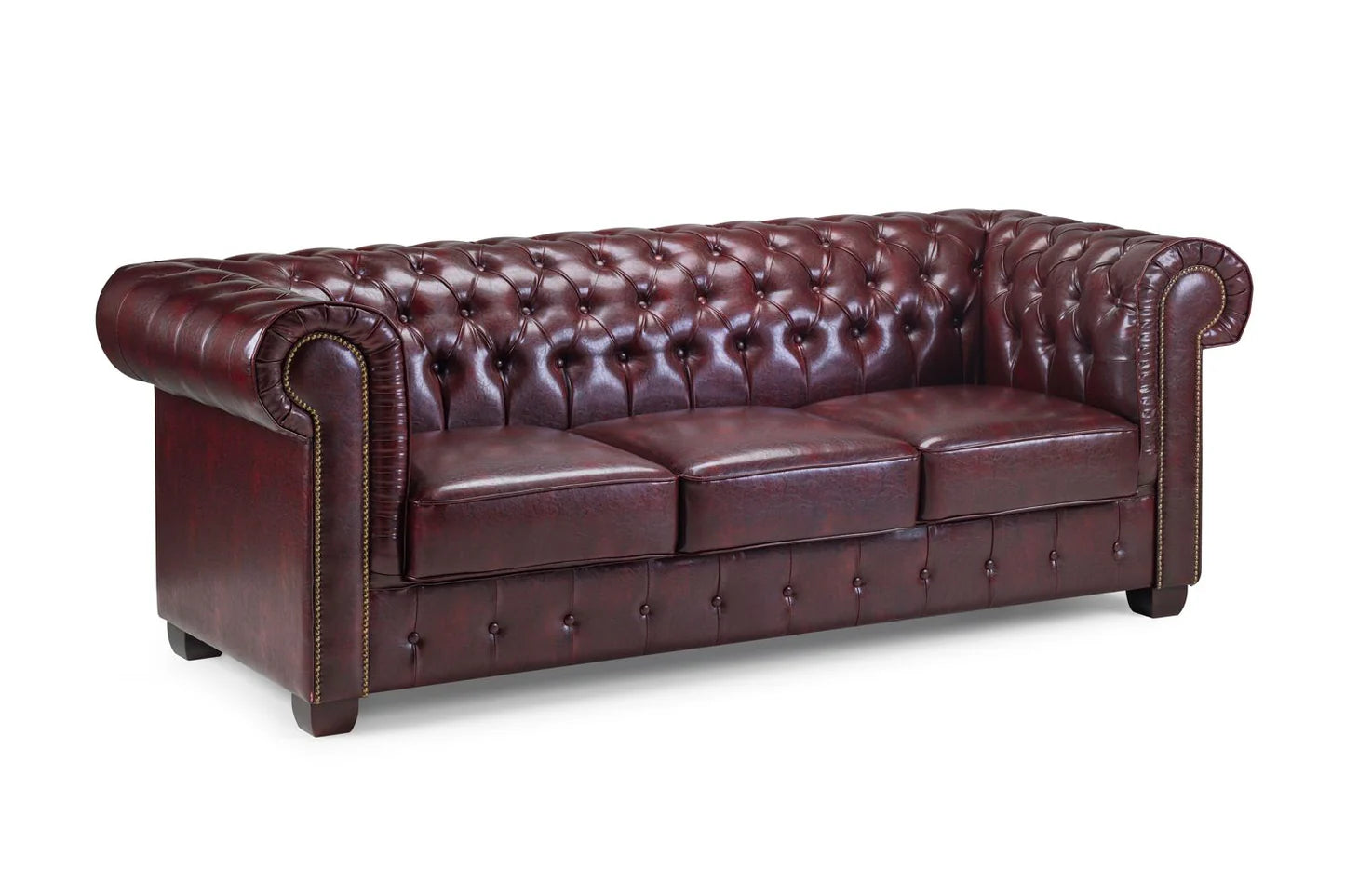 Chesterfield Sofa Oxblood Red 3+2 Set