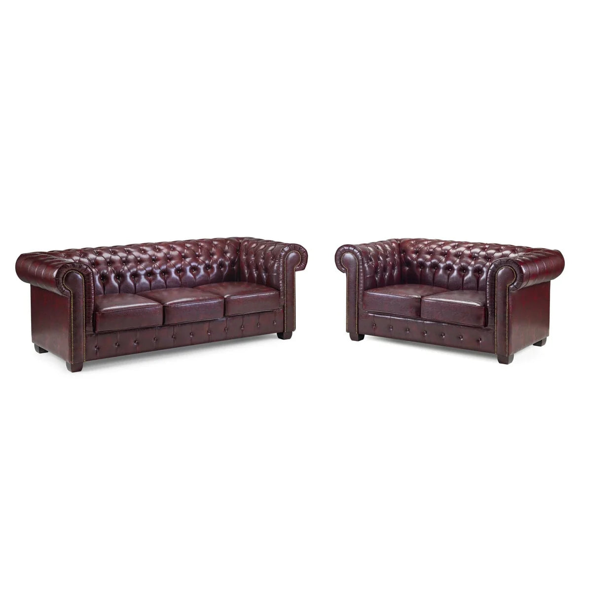 Chesterfield Sofa Oxblood Red 3+2 Set