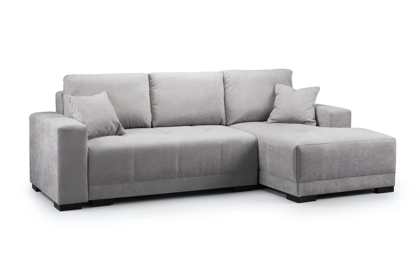 Cimiano Right Hand Facing Corner Sofabed Grey