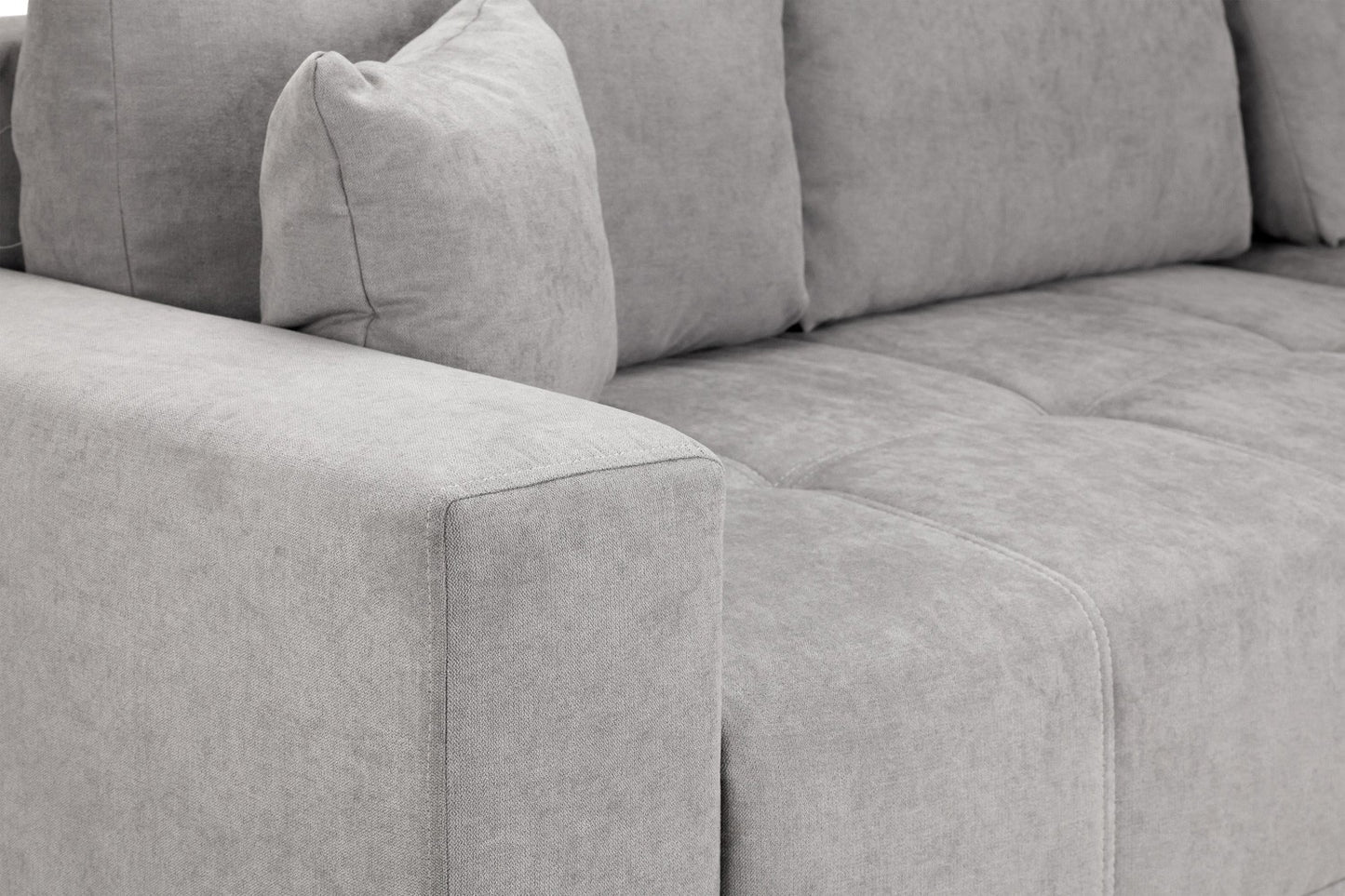 Cimiano Right Hand Facing Corner Sofabed Grey