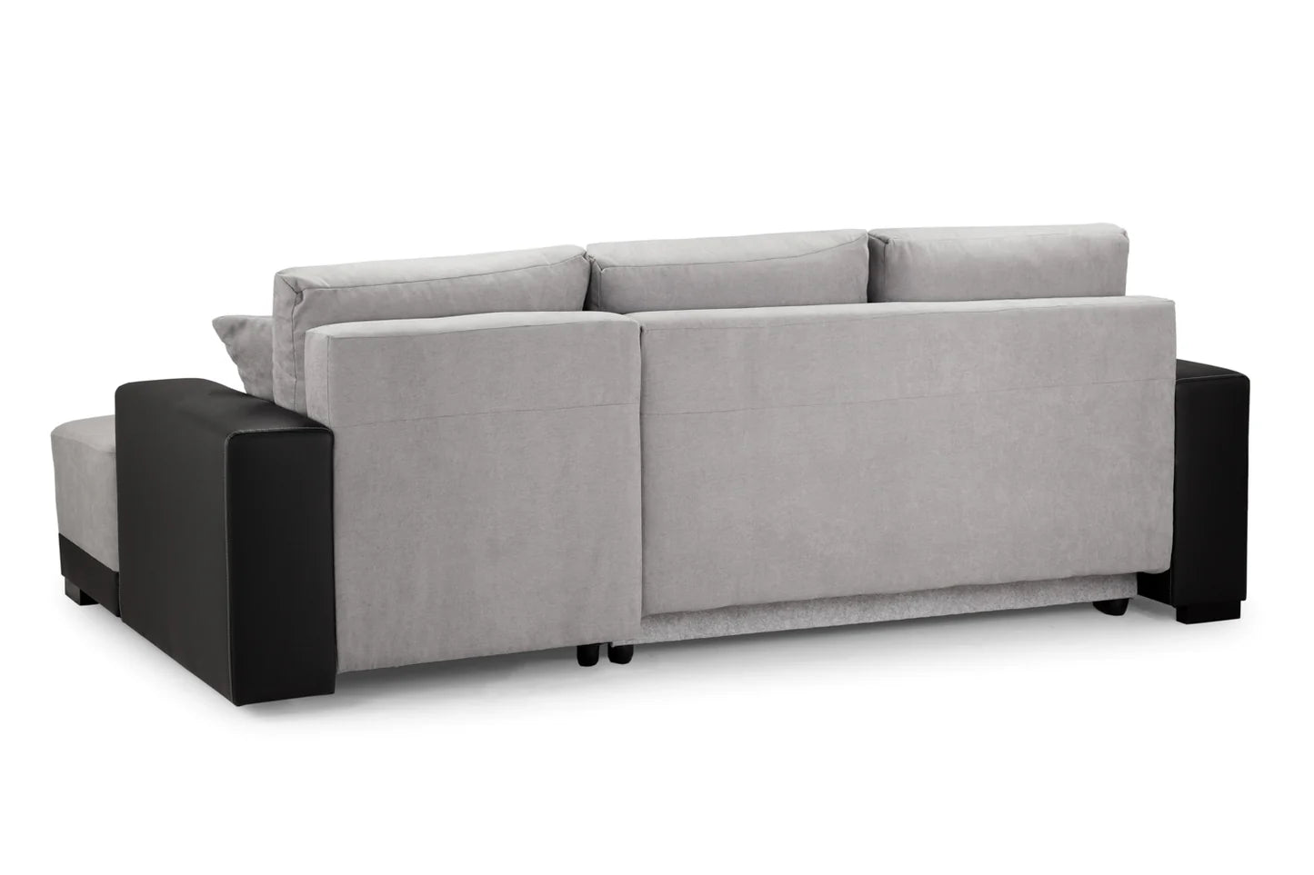 Cimiano Right Hand Facing Corner Sofabed Black & Grey