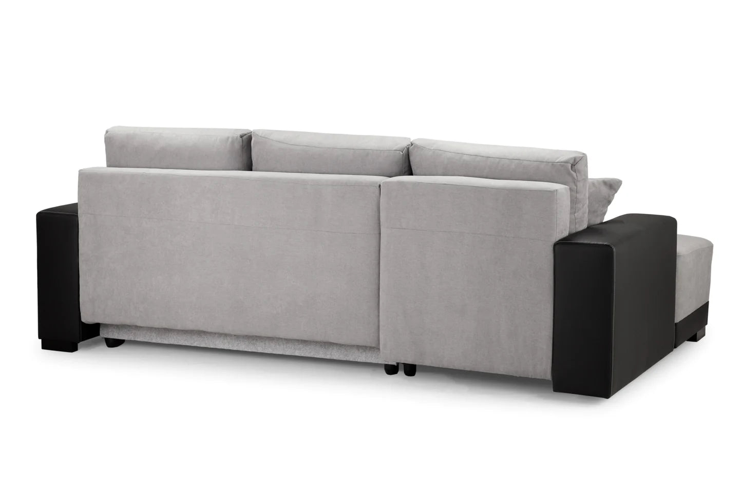 Cimiano Left Hand Facing Corner Sofabed Black & Grey